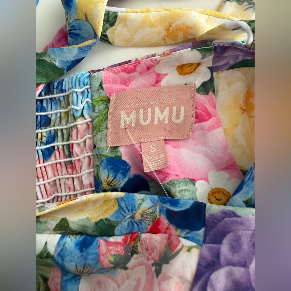 Show Me Your MuMu Paxton Floral Midi Dress in Flower Shop Sz S - Picture 6 of 10